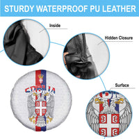 Serbia Coat Of Arms Srbija Eagle Spare Tire Cover Traditional Serbian Heraldic Crest White Double Headed Eagle
