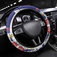 Serbia Coat Of Arms Srbija Eagle Steering Wheel Cover Traditional Serbian Heraldic Crest White Double Headed Eagle