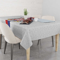 Serbia Coat Of Arms Srbija Eagle Tablecloth Traditional Serbian Heraldic Crest White Double Headed Eagle