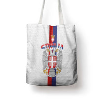 Serbia Coat Of Arms Srbija Eagle Tote Bag Traditional Serbian Heraldic Crest White Double Headed Eagle