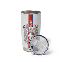 Serbia Coat Of Arms Srbija Eagle Tumbler Cup Traditional Serbian Heraldic Crest White Double Headed Eagle
