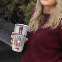 Serbia Coat Of Arms Srbija Eagle Tumbler Cup Traditional Serbian Heraldic Crest White Double Headed Eagle