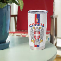 Serbia Coat Of Arms Srbija Eagle Tumbler Cup Traditional Serbian Heraldic Crest White Double Headed Eagle