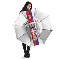 Serbia Coat Of Arms Srbija Eagle Umbrella Traditional Serbian Heraldic Crest White Double Headed Eagle