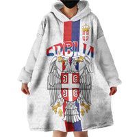 Serbia Coat Of Arms Srbija Eagle Wearable Blanket Hoodie Traditional Serbian Heraldic Crest White Double Headed Eagle