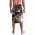 United States and American Samoa Together Lavalava Bald Eagle and Polynesian Traditional Culture with Plumeria