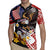 United States and American Samoa Together Rugby Jersey Bald Eagle and Polynesian Traditional Culture with Plumeria