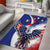 French American Heritage Month Area Rug USA Eagle and France Urban Paris National Flag Style