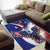 French American Heritage Month Area Rug USA Eagle and France Urban Paris National Flag Style