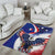French American Heritage Month Area Rug USA Eagle and France Urban Paris National Flag Style