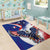 French American Heritage Month Area Rug USA Eagle and France Urban Paris National Flag Style