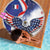 French American Heritage Month Beach Blanket USA Eagle and France Urban Paris National Flag Style