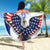 French American Heritage Month Beach Blanket USA Eagle and France Urban Paris National Flag Style