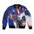 French American Heritage Month Bomber Jacket USA Eagle and France Urban Paris National Flag Style