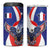 French American Heritage Month 4 in 1 Can Cooler Tumbler USA Eagle and France Urban Paris National Flag Style