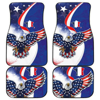 French American Heritage Month Car Mats USA Eagle and France Urban Paris National Flag Style