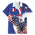 French American Heritage Month Family Matching Off The Shoulder Long Sleeve Dress and Hawaiian Shirt USA Eagle and France Urban Paris National Flag Style