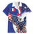 French American Heritage Month Family Matching Off Shoulder Short Dress and Hawaiian Shirt USA Eagle and France Urban Paris National Flag Style
