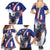 French American Heritage Month Family Matching Summer Maxi Dress and Hawaiian Shirt USA Eagle and France Urban Paris National Flag Style