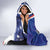 French American Heritage Month Hooded Blanket USA Eagle and France Urban Paris National Flag Style