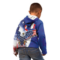 French American Heritage Month Kid Hoodie USA Eagle and France Urban Paris National Flag Style