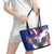 French American Heritage Month Leather Tote Bag USA Eagle and France Urban Paris National Flag Style