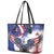 French American Heritage Month Leather Tote Bag USA Eagle and France Urban Paris National Flag Style