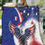 French American Heritage Month Quilt USA Eagle and France Urban Paris National Flag Style