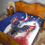 French American Heritage Month Quilt USA Eagle and France Urban Paris National Flag Style