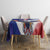 French American Heritage Month Tablecloth USA Eagle and France Urban Paris National Flag Style