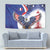 French American Heritage Month Tapestry USA Eagle and France Urban Paris National Flag Style