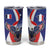 French American Heritage Month Tumbler Cup USA Eagle and France Urban Paris National Flag Style