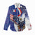 French American Heritage Month Women Casual Shirt USA Eagle and France Urban Paris National Flag Style