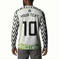 Nigeria National Football Custom Button Sweatshirt Blokecore T90 Sporty Style