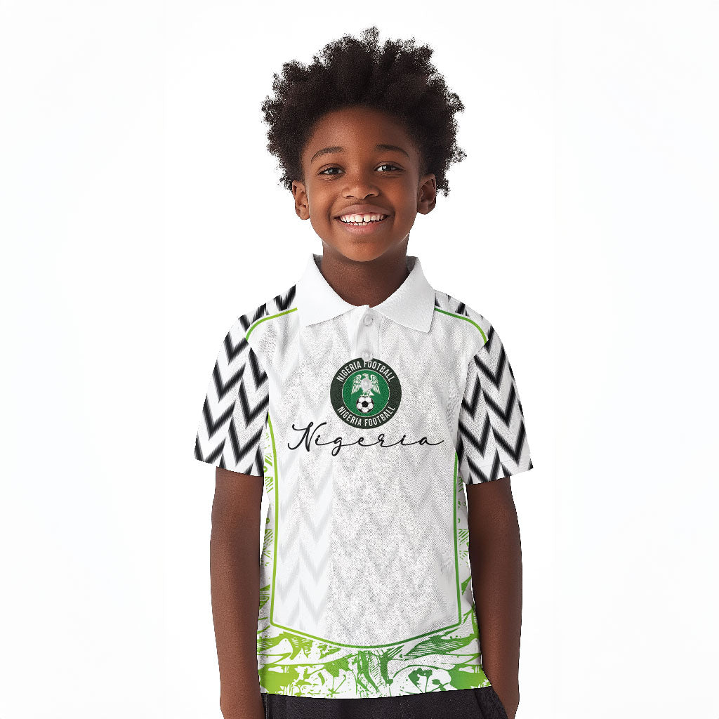 Nigeria National Football Custom Kid Polo Shirt Blokecore T90 Sporty Style