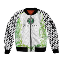 Nigeria National Football Custom Sleeve Zip Bomber Jacket Blokecore T90 Sporty Style