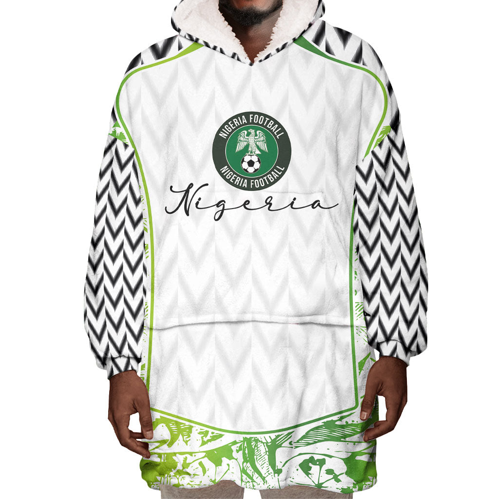 Nigeria National Football Custom Wearable Blanket Hoodie Blokecore T90 Sporty Style