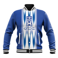 Greece National Football Custom Baseball Jacket Greek Key Sporty Style