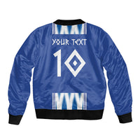 Greece National Football Custom Bomber Jacket Greek Key Sporty Style