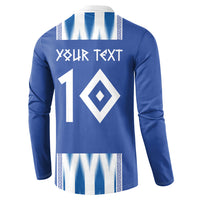 Greece National Football Custom Button Sweatshirt Greek Key Sporty Style