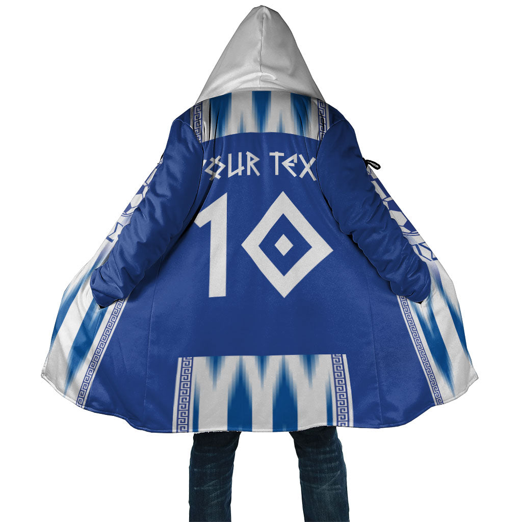 Greece National Football Custom Cloak Greek Key Sporty Style
