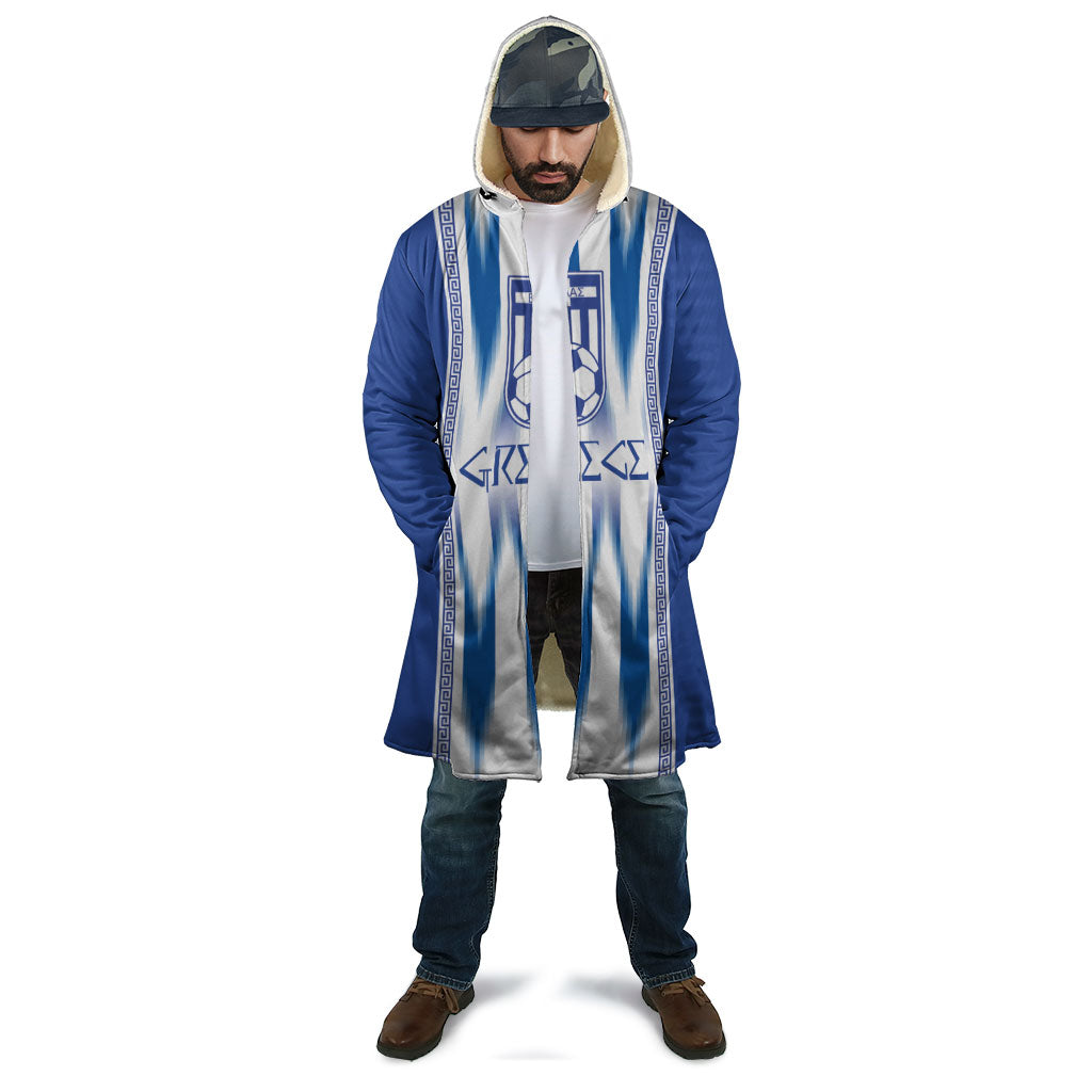 Greece National Football Custom Cloak Greek Key Sporty Style