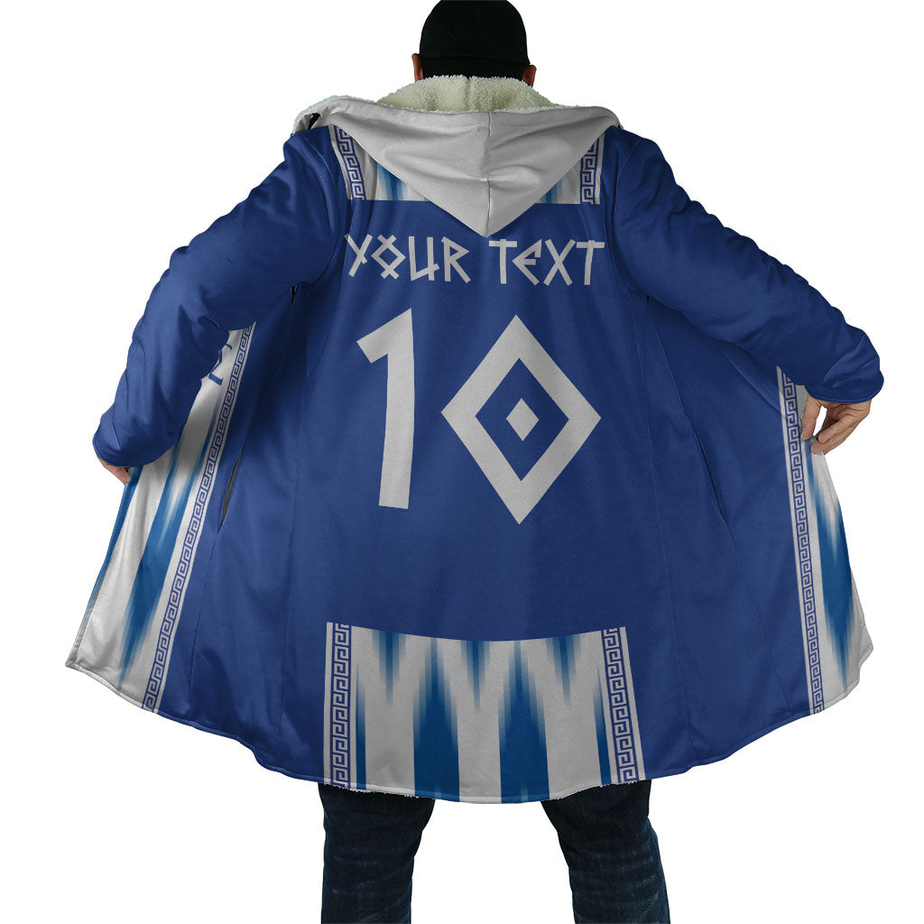 Greece National Football Custom Cloak Greek Key Sporty Style
