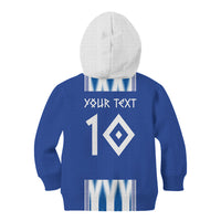 Greece National Football Custom Kid Hoodie Greek Key Sporty Style