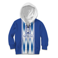 Greece National Football Custom Kid Hoodie Greek Key Sporty Style
