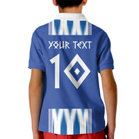Greece National Football Custom Kid Polo Shirt Greek Key Sporty Style