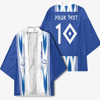 Greece National Football Custom Kimono Greek Key Sporty Style
