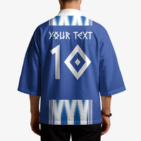 Greece National Football Custom Kimono Greek Key Sporty Style