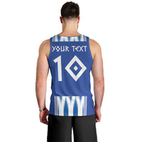 Greece National Football Custom Men Tank Top Greek Key Sporty Style