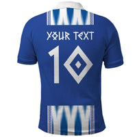 Greece National Football Custom Polo Shirt Greek Key Sporty Style
